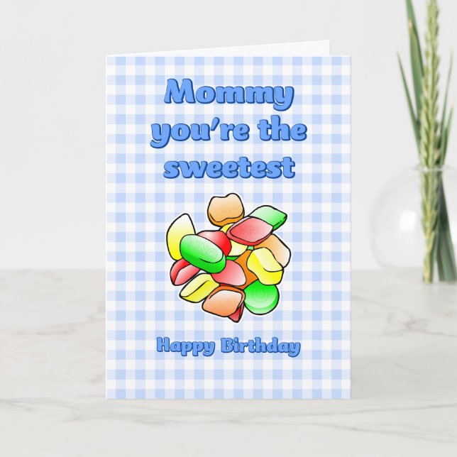 Sweetest Wine gums Birthday Card (Front)