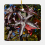 Sweetgum Leaves in Fall Ceramic Ornament