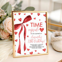 Sweetheart 1st Birthday Time Capsule Sign