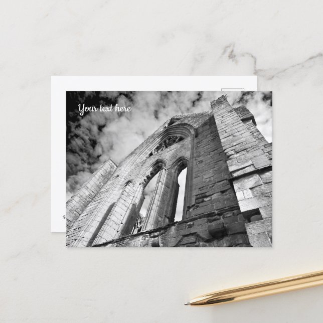 Sweetheart Abbey, Scotland Postcard (Front/Back In Situ)