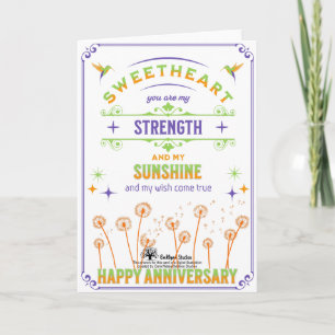Sweetheart Anniversary Card for her or him