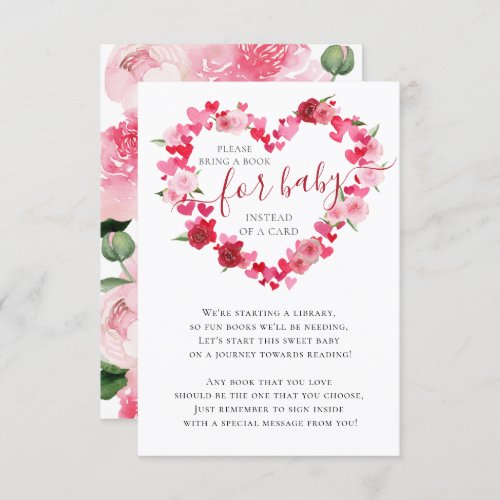 Sweetheart  Baby Shower Book for Baby Card