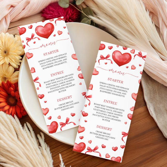 Sweetheart Baby Shower Menu Card (Creator Uploaded)