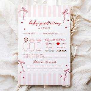 Sweetheart Baby Shower Prediction & Advice Game