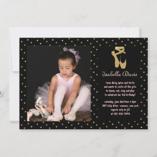 Sweetheart Ballerina Photo Invitation