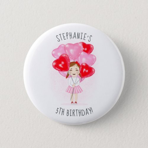 Sweetheart Balloon Birthday  Button