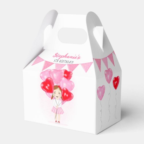 Sweetheart Balloon Birthday Favor Boxes