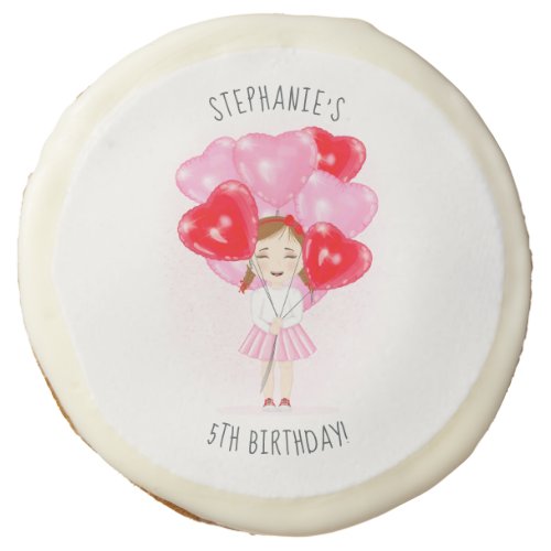 Sweetheart Balloon Birthday  Sugar Cookie