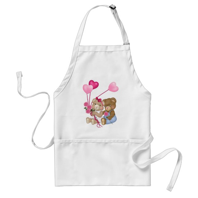 Sweetheart Bears Adult Apron (Front)