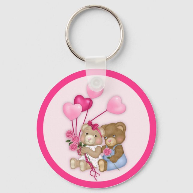 Sweetheart Bears keychain (Front)
