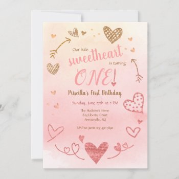 Sweetheart Birthday Party Invitation by PixiePrints at Zazzle