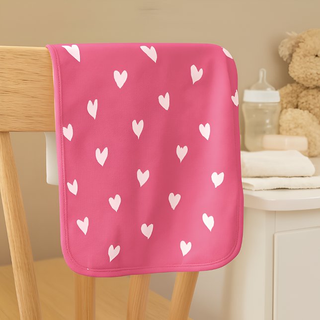 Sweetheart Bold Pink Burp Cloth (Creator Uploaded)