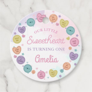 Sweetheart Candy Valentine Birthday Favor Tags