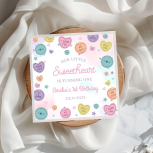 Sweetheart Candy Valentine Birthday Paper Napkin