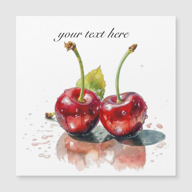  Sweetheart Cherries in Watercolor, custom (Front)