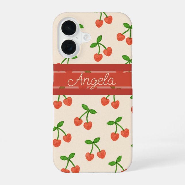 Sweetheart Cherries iPhone Case (Back)