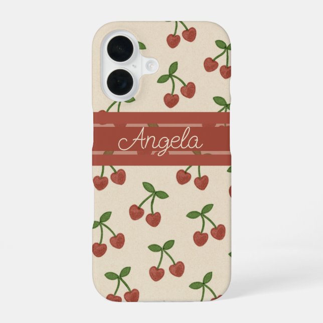 Sweetheart Cherries iPhone Case (Back)