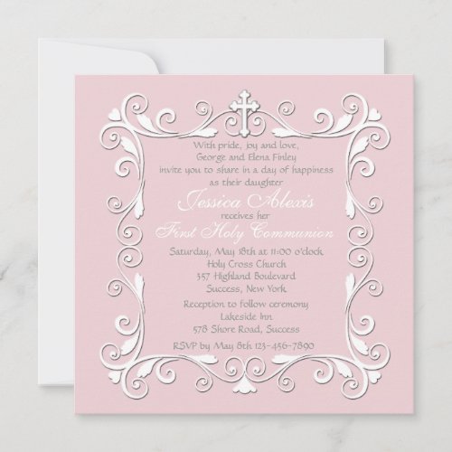 Sweetheart Corners Religious Invitation