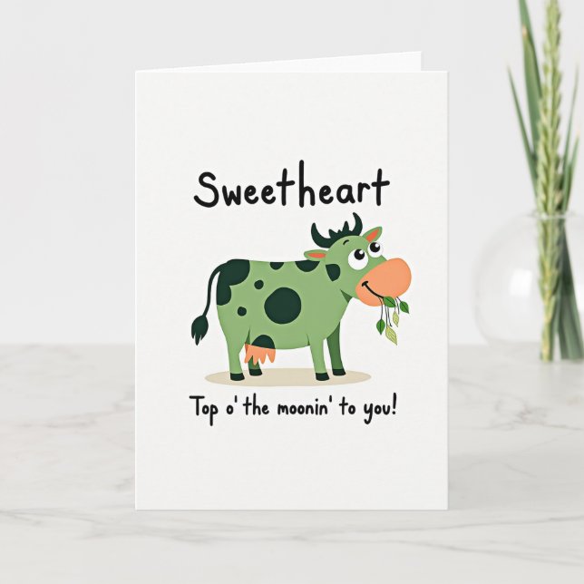 Sweetheart Cow Smiles Card (Front)