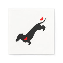 Sweetheart Dachshund Napkins
