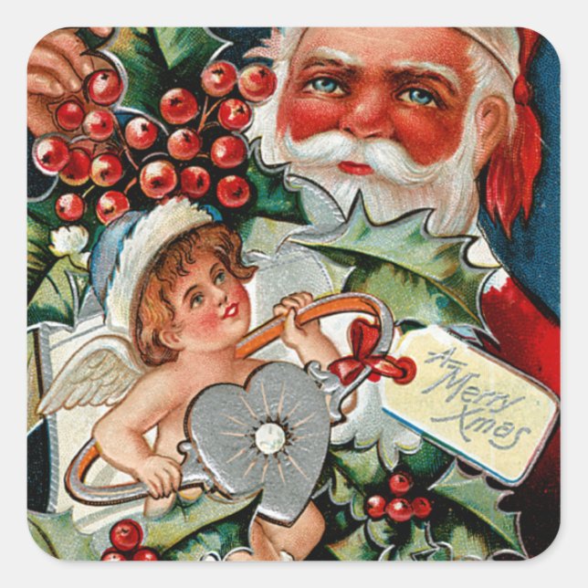 Sweetheart Days Christmas Square Sticker (Front)