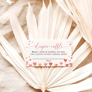 Sweetheart Diaper Raffle Card   Girl Baby Shower