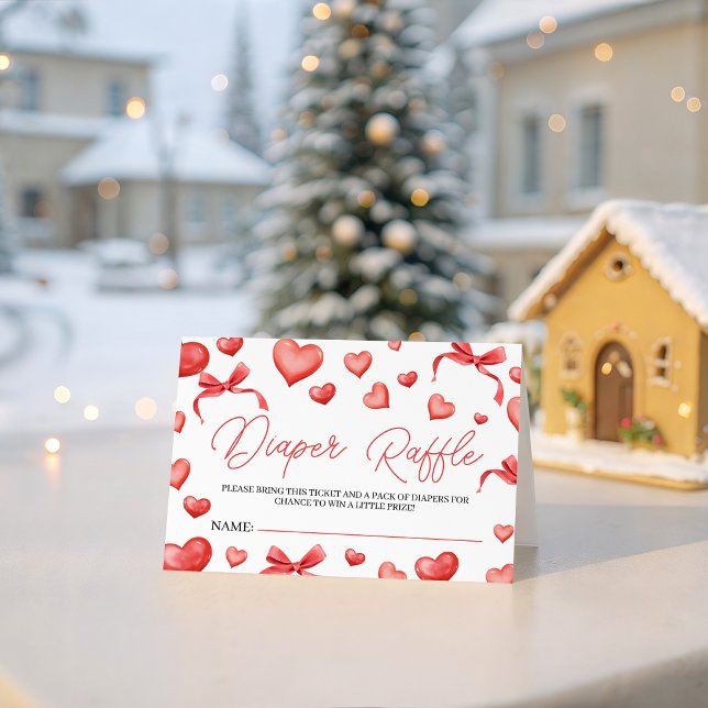 Sweetheart Diaper Raffle Ticket Enclosure Card (Creator Uploaded)