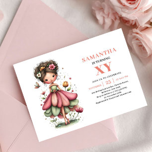 Sweetheart Fairy Girl Birthday Pink Pastel invite