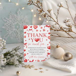 Sweetheart First Birthday Thank You Invitation