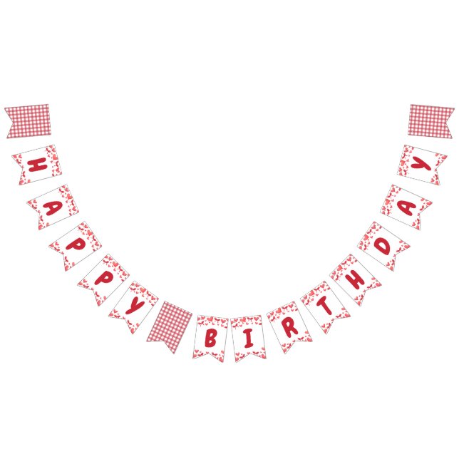 Sweetheart Happy Birthday Banner with Hearts (All)
