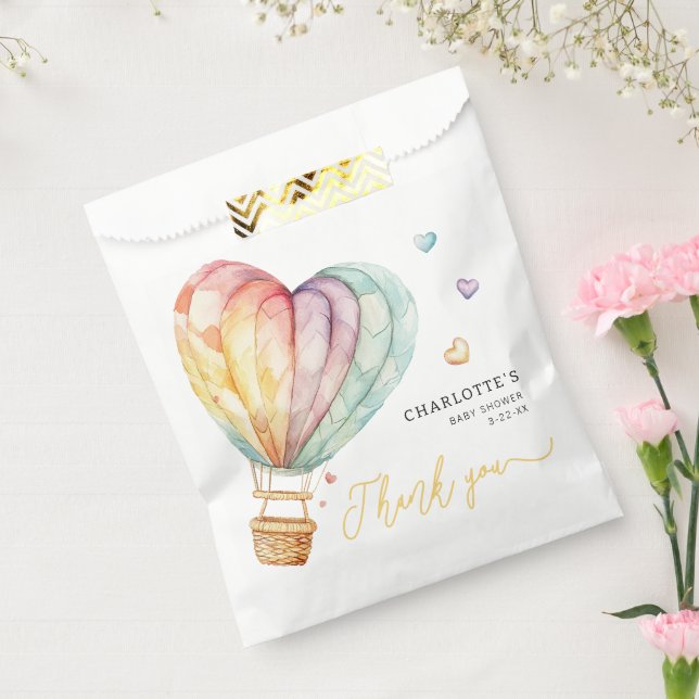 Sweetheart Hot Air Balloon Baby Favor Bag (Sealed)