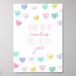 Sweetheart How Many Candies Are In The Jar Poster at Zazzle