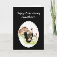 Sweetheart Humor Anniversary Farm Country Chicken