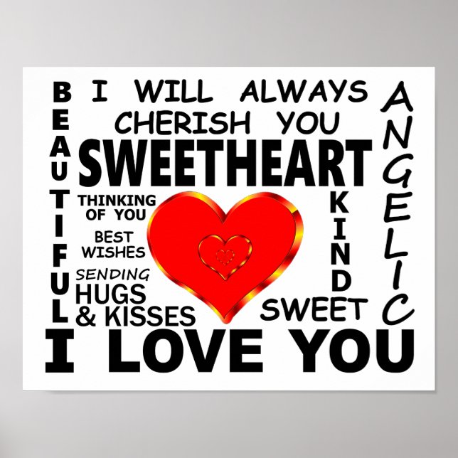 Sweetheart I Love You Poster (Front)