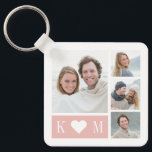 Sweetheart Initials Editable Color Photo Keychain<br><div class="desc">Keep your keys safe and spectacular with a personalized keychain. Designed by Berry Berry Sweet,  Modern Stationery and Personalized Gifts. Visit our website at www.berryberrysweet.com to see our full product lines.</div>