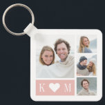 Sweetheart Initials Editable Color Photo Keychain<br><div class="desc">Keep your keys safe and spectacular with a personalized keychain. Designed by Berry Berry Sweet,  Modern Stationery and Personalized Gifts. Visit our website at www.berryberrysweet.com to see our full product lines.</div>