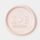 Sweetheart Initials Wedding Logo Couple Initials Wax Seal Sticker<br><div class="desc">Add an elegant touch to your mails with custom wax seal stickers. Designed by ©Berry Berry Sweet,  Modern Stationery and Personalized Gifts. Visit our website at www.berryberrysweet.com to see our complete product lines.</div>
