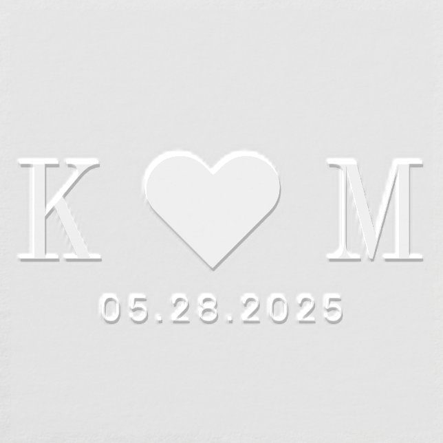 Sweetheart Initials Wedding Logo Custom Embosser (Design)