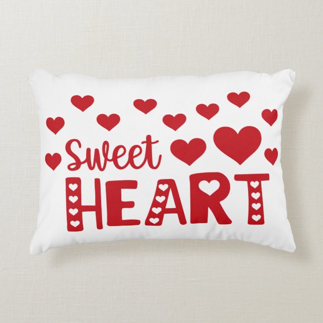 Sweetheart Love Accent Pillow (Front)