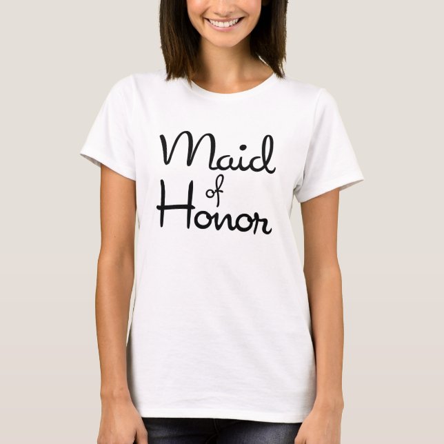 Sweetheart Maid of Honor Baby Doll T-Shirt (Front)