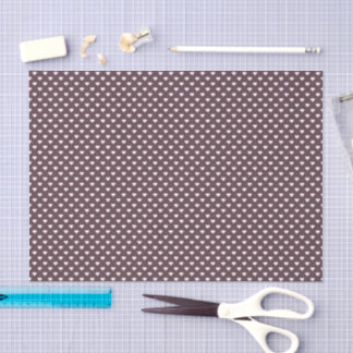 Sweetheart Micro Dot (White On Brown) Tissue Paper