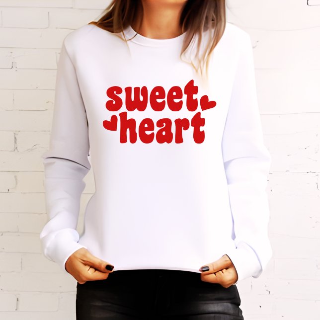 SweetHeart Modern Womens Valentines Day Sweatshirt (Creator Uploaded)