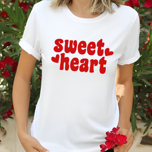 SweetHeart Modern Womens Valentines Day T-Shirt