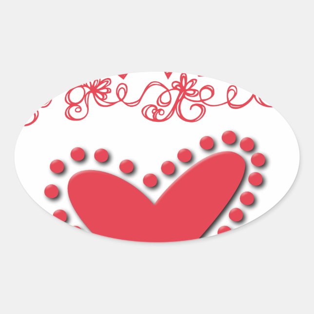 sweetheart oval sticker (Front)