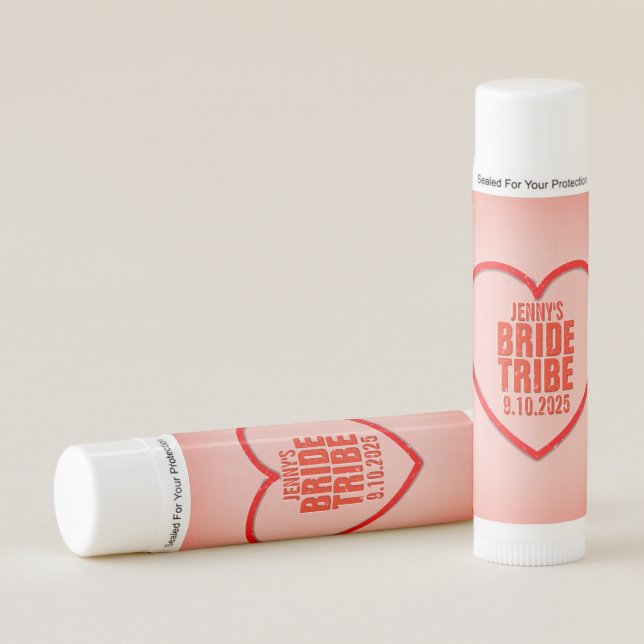 Sweetheart Personalised Bride Tribe Lip Balm (Front)