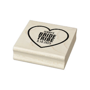 Sweetheart Personalised Bride Tribe Rubber Stamp