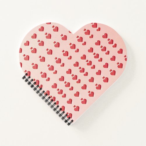 Sweetheart Pink Adorable Red Hearts Notebook