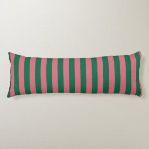 Sweetheart Pink Pickle Green Stripe Body Pillow
