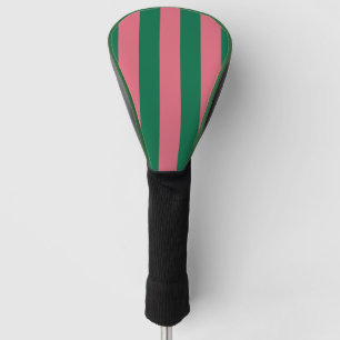 Sweetheart Pink Pickle Green Stripe Golf Head Cover