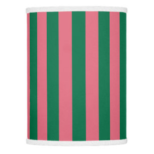 Sweetheart Pink Pickle Green Stripe Lamp Shade